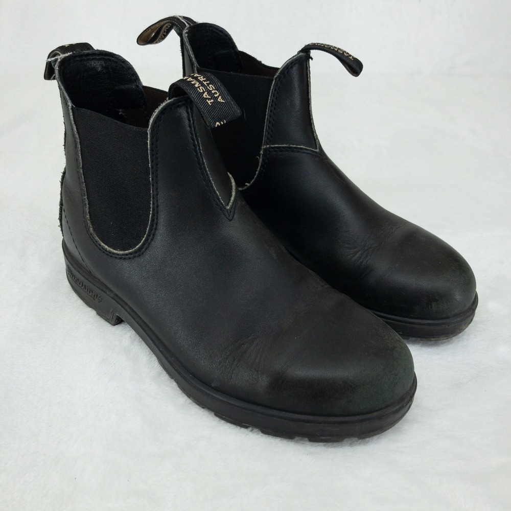 Blundstone Chelsea Boots Womens Size 5 Black Leather Elastic Side Pull On Boots